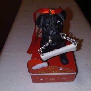 Pug Christmas ornament